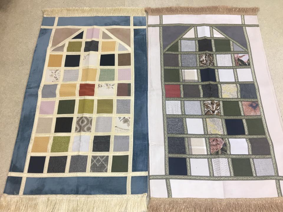 Lüks Astarlı Patchwork Kadife Kırkyama Seccade